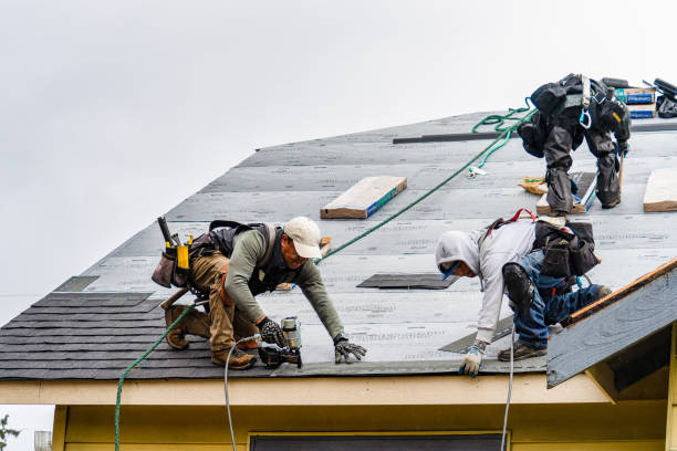 Professional Gutter Installation technician working in Old Bridge, NJ